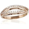 Diamond Sky Jewelry Auksinis žiedas su cirkoniais „Trigubas Spindesys“