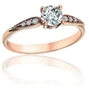 Diamond Sky Jewelry Auksinis žiedas su cirkoniais „Meilės Švytėjimas“