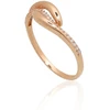 Diamond Sky Jewelry Auksinis žiedas su cirkoniais „Elegantiška Banga“