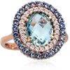 Diamond Sky Jewelry Auksinis žiedas su cirkoniais ir topazais „Morrigan XIII“