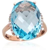 Diamond Sky Jewelry Auksinis žiedas su cirkoniais ir topazais „Karališkas Topazas VI“