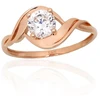 Diamond Sky Jewelry Auksinis žiedas su cirkoniais „Šviesos Banga“