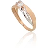 Diamond Sky Jewelry Auksinis žiedas su cirkoniais „Spindintis Akcentas II“