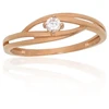 Diamond Sky Jewelry Auksinis žiedas su cirkoniais „Spindintis Akcentas“