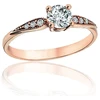 Diamond Sky Jewelry Auksinis žiedas su cirkoniais „Meilės Švytėjimas“