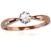 Diamond Sky Jewelry Auksinis žiedas su cirkoniais „Solitaras XI“