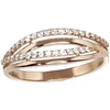 Diamond Sky Jewelry Auksinis žiedas su cirkoniais „Trigubas Spindesys“