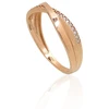 Diamond Sky Jewelry Auksinis žiedas su cirkoniais „X - Factor“