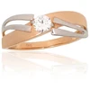 Diamond Sky Jewelry Auksinis žiedas su cirkoniais „Spindintis Akcentas II“