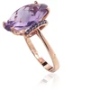 Diamond Sky Jewelry Auksinis žiedas su cirkoniais ir ametistais „Karališkas Ametistas III“