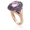 Diamond Sky Jewelry Auksinis žiedas su cirkoniais ir ametistais „Morrigan III“