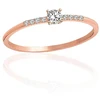 Diamond Sky Jewelry Auksinis žiedas su cirkoniais „Thin Spark“