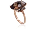 Diamond Sky Jewelry Auksinis žiedas su cirkoniais ir kvarcu „Royal Quartz IV“