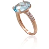 Diamond Sky Jewelry Auksinis žiedas su cirkoniais ir topazais „Karališkas Topazas VIII“