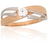 Diamond Sky Jewelry Auksinis žiedas su cirkoniais „Spindintis Akcentas II“
