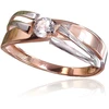 Diamond Sky Jewelry Auksinis žiedas su cirkoniais „Spindintis Akcentas II“