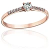 Diamond Sky Jewelry Auksinis žiedas su cirkoniais „Junona Gold XXVIII“