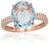 Diamond Sky Jewelry Auksinis žiedas su cirkoniais ir topazais „Karališkas Topazas VIII“