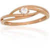 Diamond Sky Jewelry Auksinis žiedas su cirkoniais „Spindintis Akcentas“