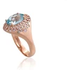 Diamond Sky Jewelry Auksinis žiedas su cirkoniais ir topazais „Morrigan II“