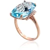 Diamond Sky Jewelry Auksinis žiedas su cirkoniais ir topazais „Karališkas Topazas VI“