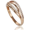 Diamond Sky Jewelry Auksinis žiedas su cirkoniais „Trigubas Spindesys“