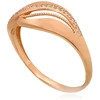 Diamond Sky Jewelry Auksinis žiedas su cirkoniais „Tidal Rhythm“