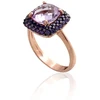 Diamond Sky Jewelry Auksinis žiedas su cirkoniais ir ametistais „Morrigan VII“