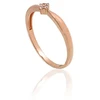 Diamond Sky Jewelry Auksinis žiedas su cirkoniais „Solitaras III“