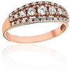 Diamond Sky Jewelry Auksinis žiedas su cirkoniais „Spindesio Kaskada“