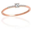 Diamond Sky Jewelry Auksinis žiedas su cirkoniais „Thin Spark“