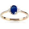 Diamond Sky Jewelry Auksinis žiedas su deimantais ir safyrais „Grakštumas VIII“