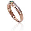 Diamond Sky Jewelry Auksinis žiedas su deimantais ir smaragdais „Dangaus Dovana III“
