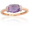 Diamond Sky Jewelry Auksinis žiedas su deimantais ir ametistais „Žvaigždžių Šnabždesys“