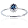 Diamond Sky Jewelry Auksinis žiedas su deimantais ir safyrais „Ferro“