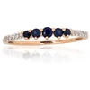 Diamond Sky Jewelry Auksinis žiedas su deimantais ir safyrais „Damaris“