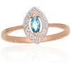 Diamond Sky Jewelry Auksinis žiedas su deimantais ir topazais „Aleksandrija V“