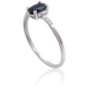 Diamond Sky Jewelry Auksinis žiedas su deimantais ir safyrais „Grakštumas IV“