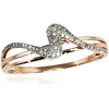Diamond Sky Jewelry Auksinis žiedas su deimantais „Jūros Banga II“