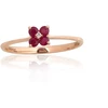 Diamond Sky Jewelry Auksinis žiedas su deimantais ir rubinais „Raudonasis Žiedas“