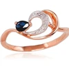 Diamond Sky Jewelry Auksinis žiedas su deimantais ir safyrais „Grotex“