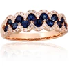 Diamond Sky Jewelry Auksinis žiedas su deimantais ir safyrais „Aukso Raštas XVI“