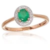 Diamond Sky Jewelry Auksinis žiedas su deimantais ir smaragdais „Sofia“
