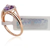 Diamond Sky Jewelry Auksinis žiedas su deimantais ir ametistais „Princess III“