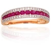 Diamond Sky Jewelry Auksinis žiedas su deimantais ir smaragdais „Kamelija XII“