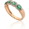Diamond Sky Jewelry Auksinis žiedas su deimantais ir smaragdais „Smaragdo Gralis“