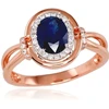 Diamond Sky Jewelry Auksinis žiedas su deimantais ir safyrais „Ferro IX“