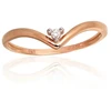 Diamond Sky Jewelry Auksinis žiedas su deimantais „Žuvėdra“
