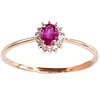 Diamond Sky Jewelry Auksinis žiedas su deimantais ir rubinais „Ferro VII“