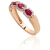 Diamond Sky Jewelry Auksinis žiedas su deimantais ir rubinais „Crimson Bloom“